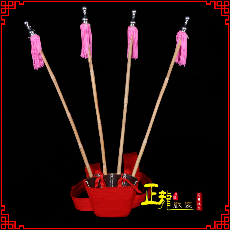 平凉戏装戏曲用品靠旗男女大靠 靠板 正宗牛皮旗杆旗架