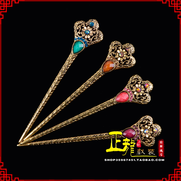 平凉头饰老旦青衣员外夫人簪子 老旦发簪